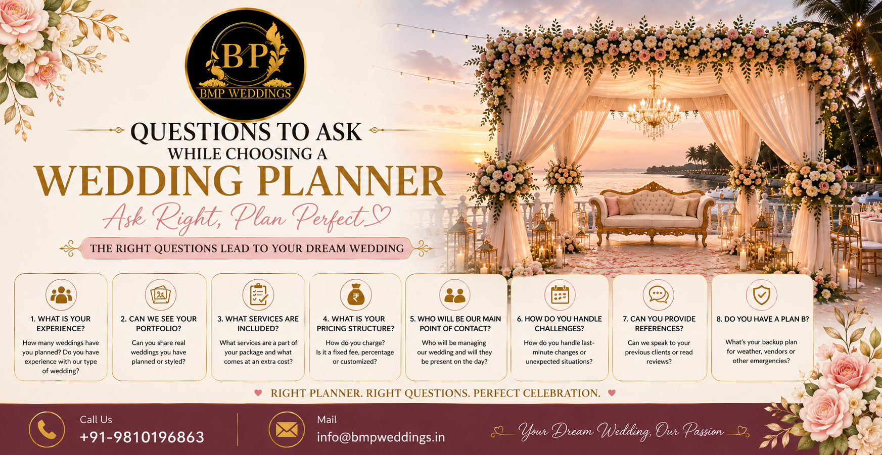 Questions to ask while choosing a Wedding Planner